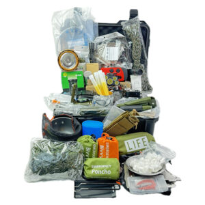 Kit d’évacuation Haut de Gamme AMESIS – Mallette de survie ultime pour 1 à 2 Personnes (39 pièces)