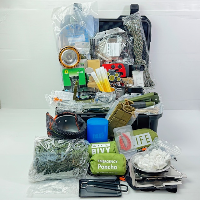 Kit De Survie D'urgence 180 Pièces - Sac Avec Premiers Secours, Filtre à Eau, Outils