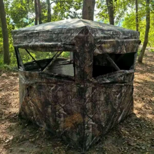 Tente camouflage tactique 270° haute discrétion – abri outdoor imperméable avec visibilité unidirectionnelle