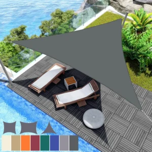 Pare-soleil triangulaire imperméable anti-UV – voile d’ombrage extérieur pour terrasse, jardin et camping