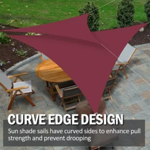 Pare-soleil triangulaire imperméable anti-UV – voile d’ombrage extérieur pour terrasse, jardin et camping