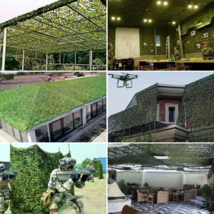 Filet camouflage militaire renforcé – toile d’ombrage extérieure pour véhicule, abri et aménagement discret