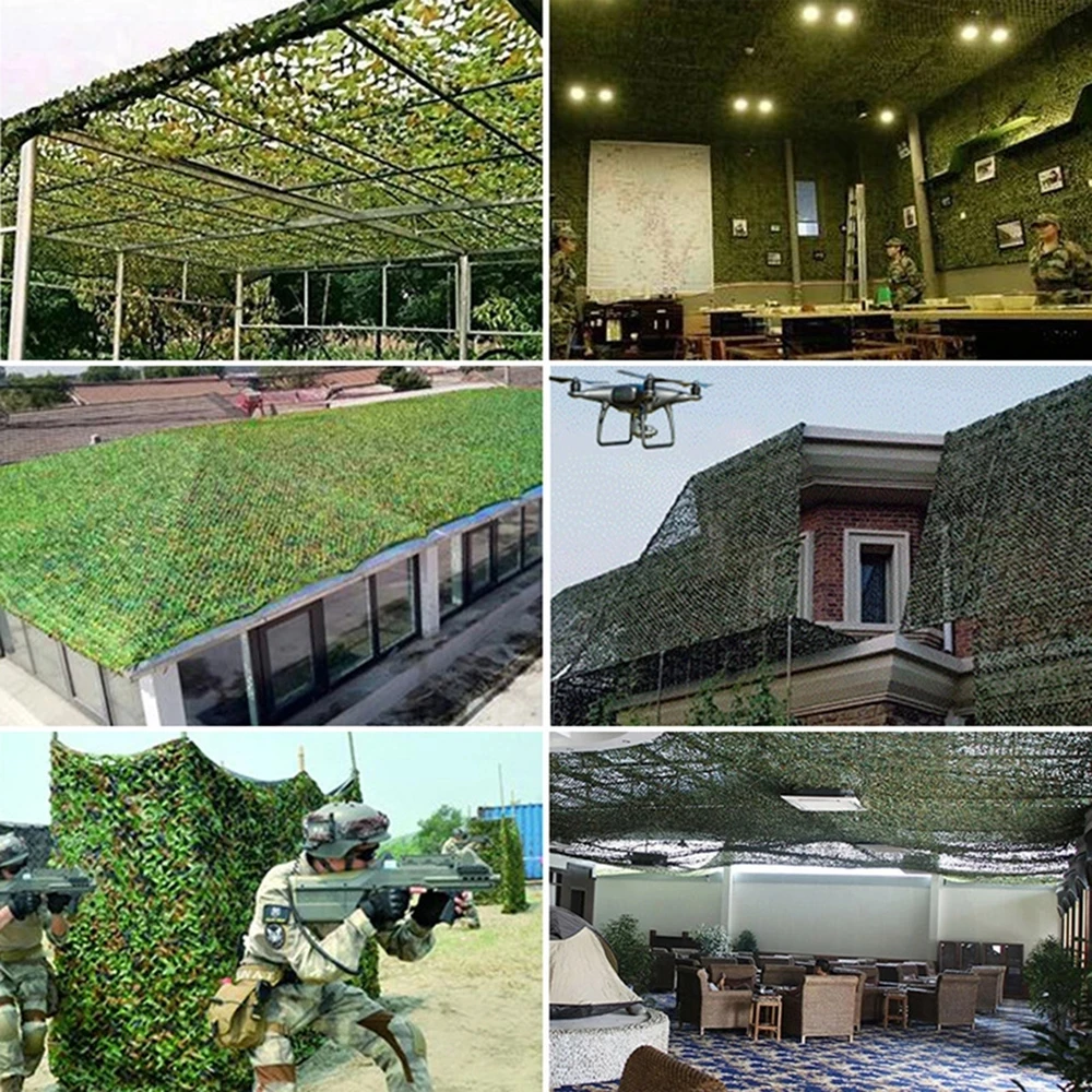 Filet camouflage militaire renforcé – toile d’ombrage extérieure pour véhicule, abri et aménagement discret
