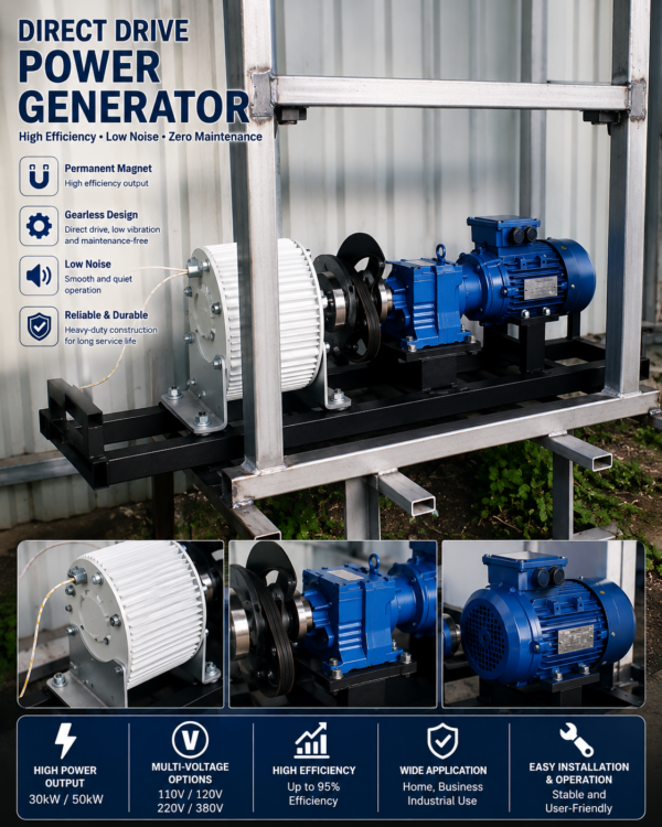 Générateur Alternateur "énergie libre illimité" Haute Puissance à Aimants Permanents en circuit fermé 20 kW à 50 kW – Alimentation Domestique et Autonome – Image 2