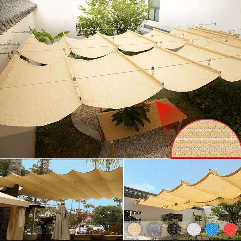 Voile d'Ombrage Ondulée Télescopique Premium – Pare-Soleil Rétractable Imperméable pour Pergola, Terrasse et Jardin – Image 5