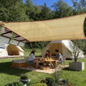 Voile d&rsquo;Ombrage 4 × 3 m Respirante Anti-UV – Toile de Protection Solaire pour Camping, Jardin, Véhicules et Plage