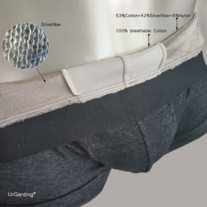 Boxer Homme Anti-Ondes en Textile Conducteur – Blindage Électromagnétique EMF et RF