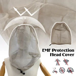 Couvre-Tête de Blindage Électromagnétique en Fibres d’Argent – Filet de Protection EMF et RF